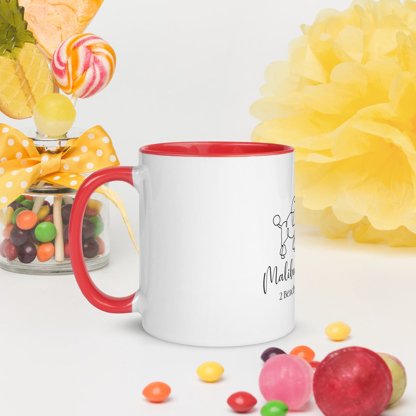 2BeachyPoodles Drinking Mug with Color Inside