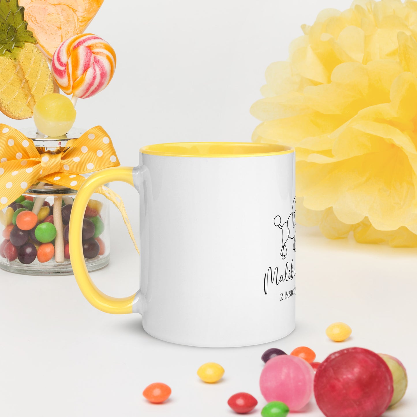 2BeachyPoodles Drinking Mug with Color Inside
