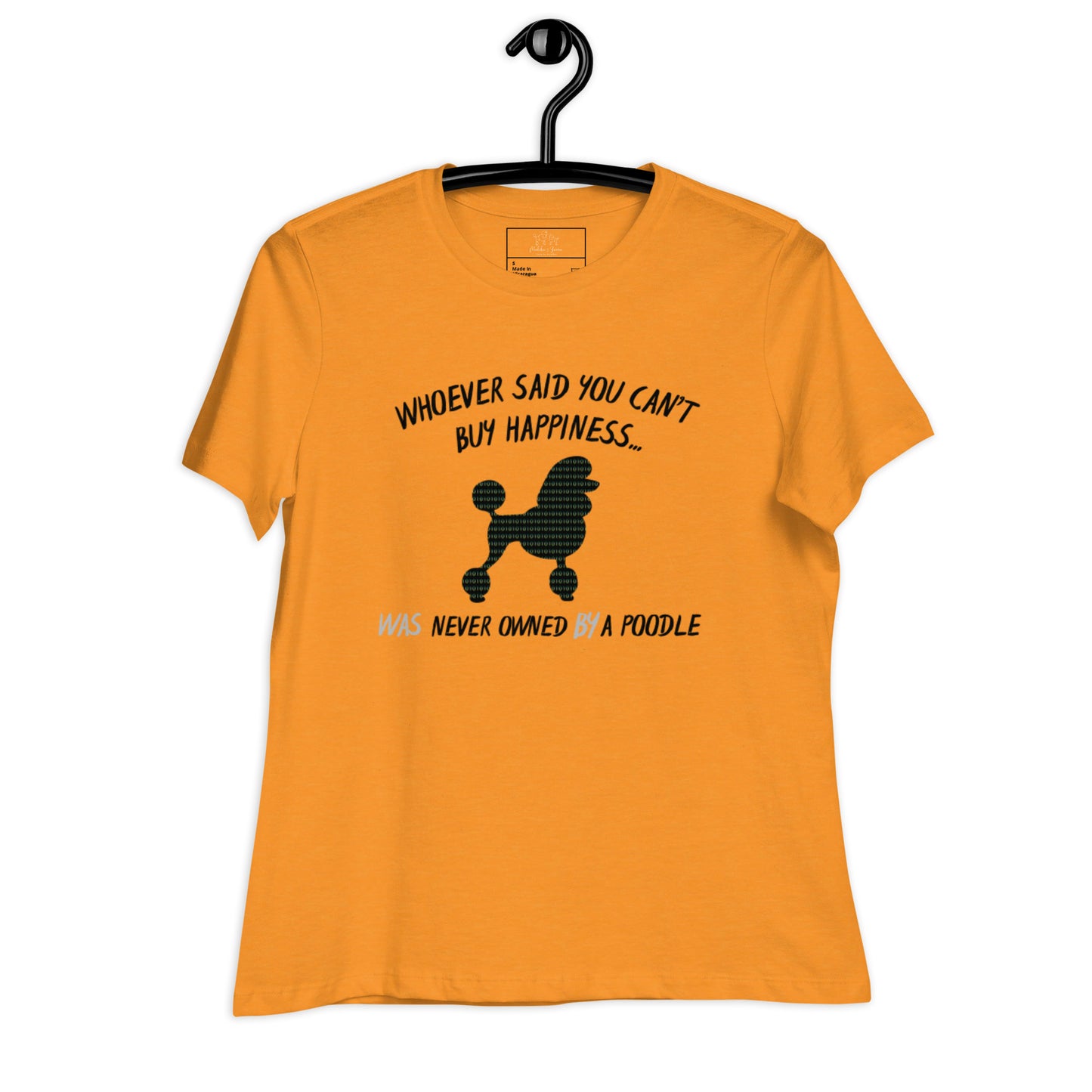 Poodle Bytes FIRST EDITION Women's Relaxed Tee-Shirt - Cant Buy Happiness