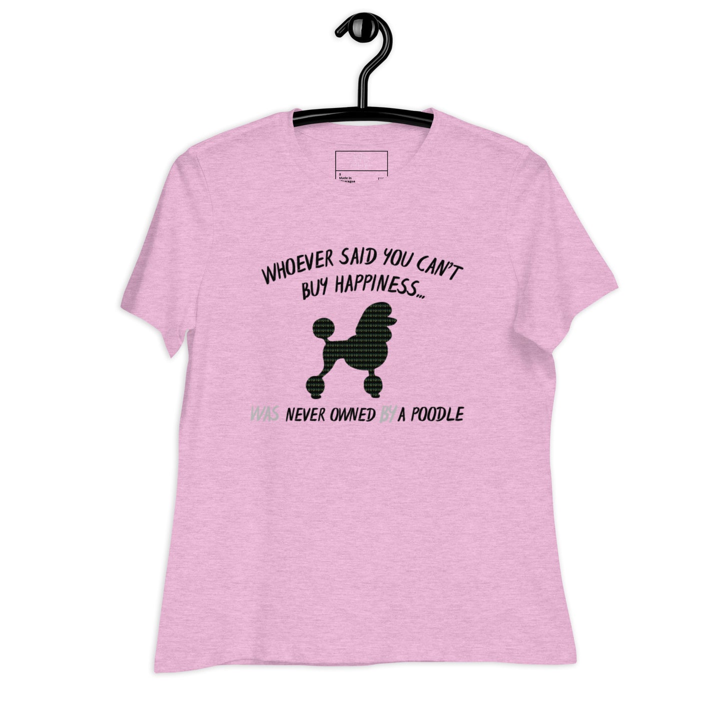 Poodle Bytes FIRST EDITION Women's Relaxed Tee-Shirt - Cant Buy Happiness