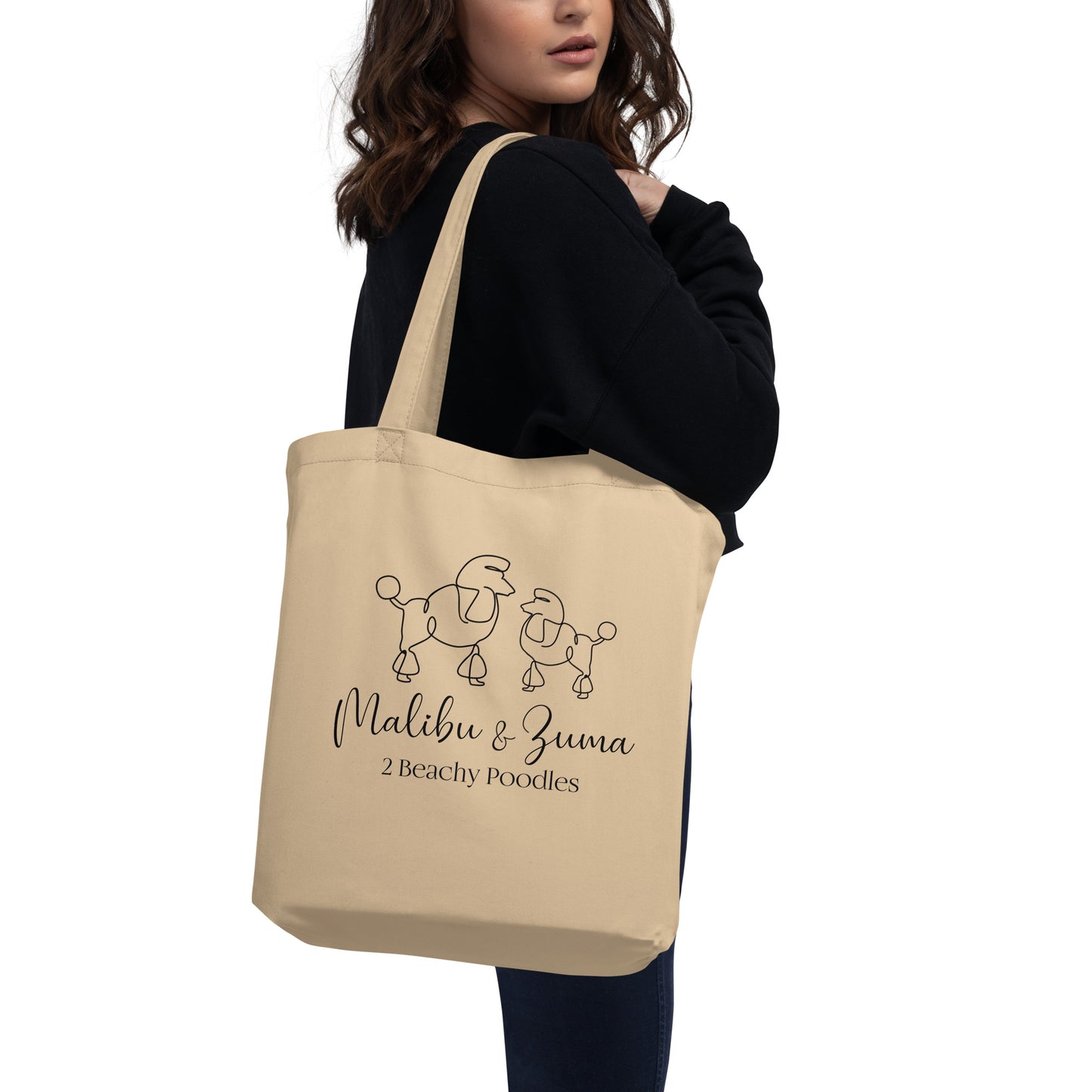 2Beachy Poodles Eco Tote Bag