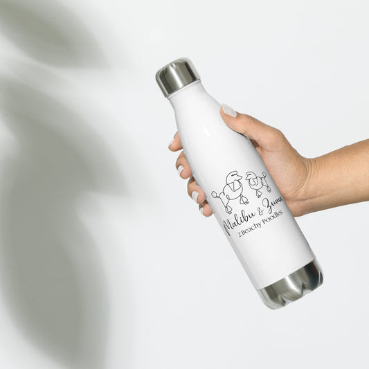 2Beachy Poodles Stainless Steel Water Bottle