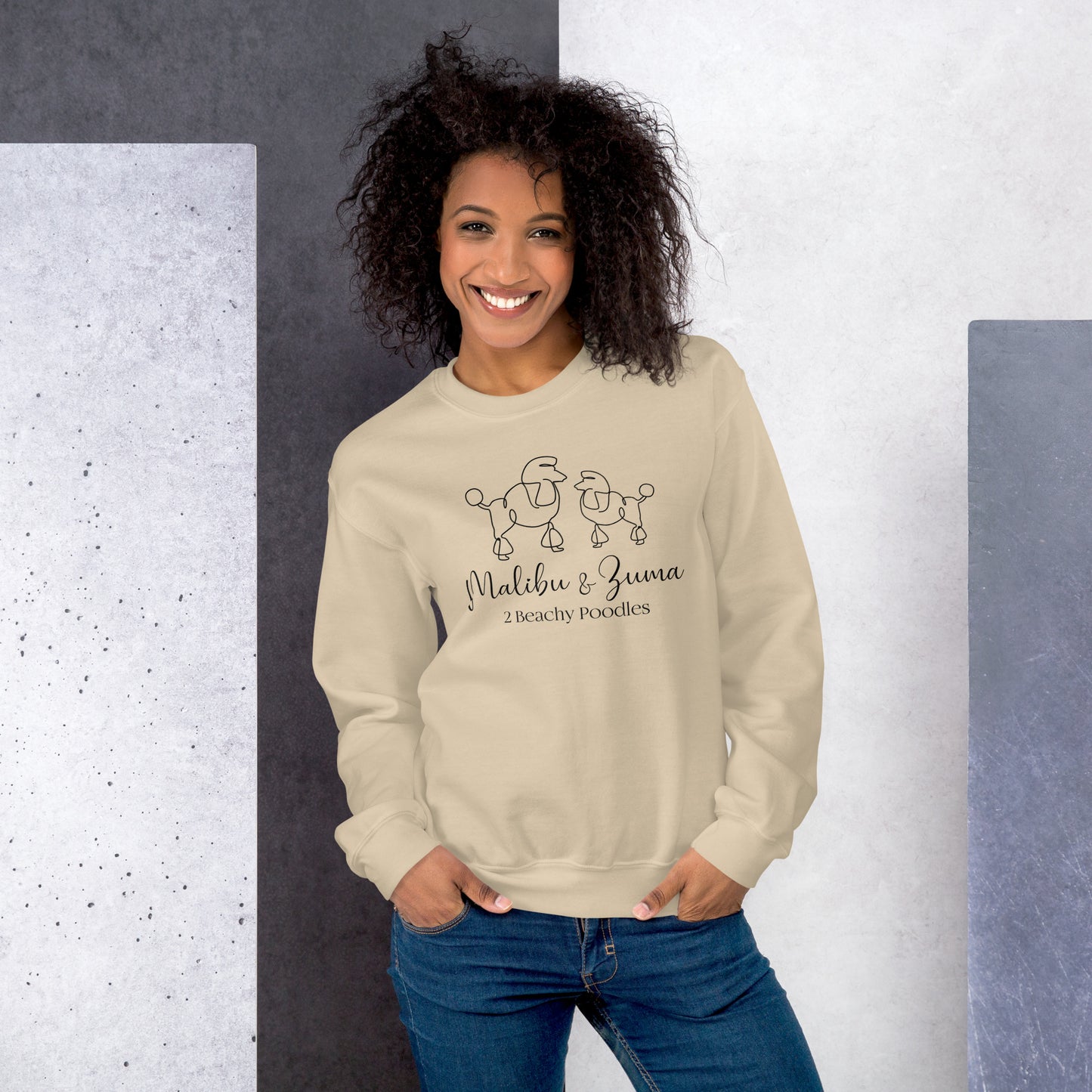 2Beachy Poodles Unisex Sweatshirt