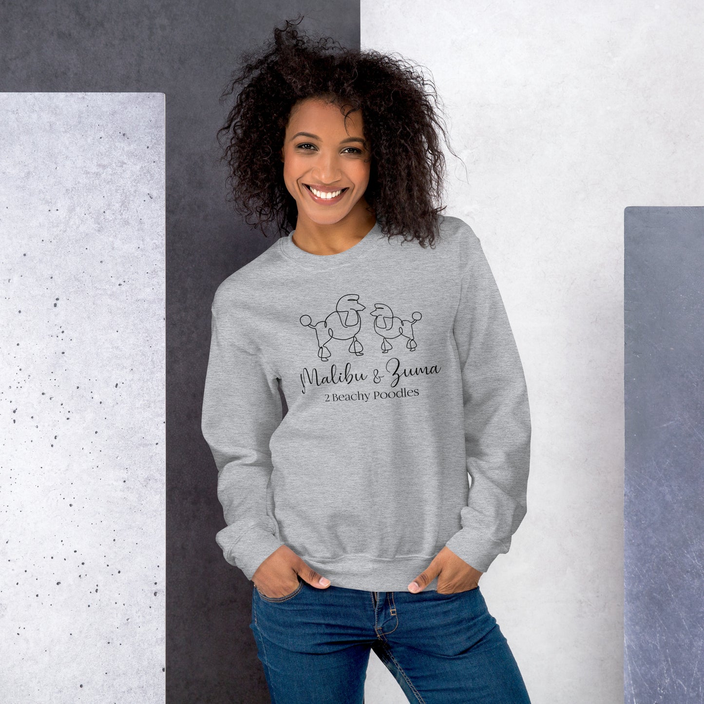 2Beachy Poodles Unisex Sweatshirt