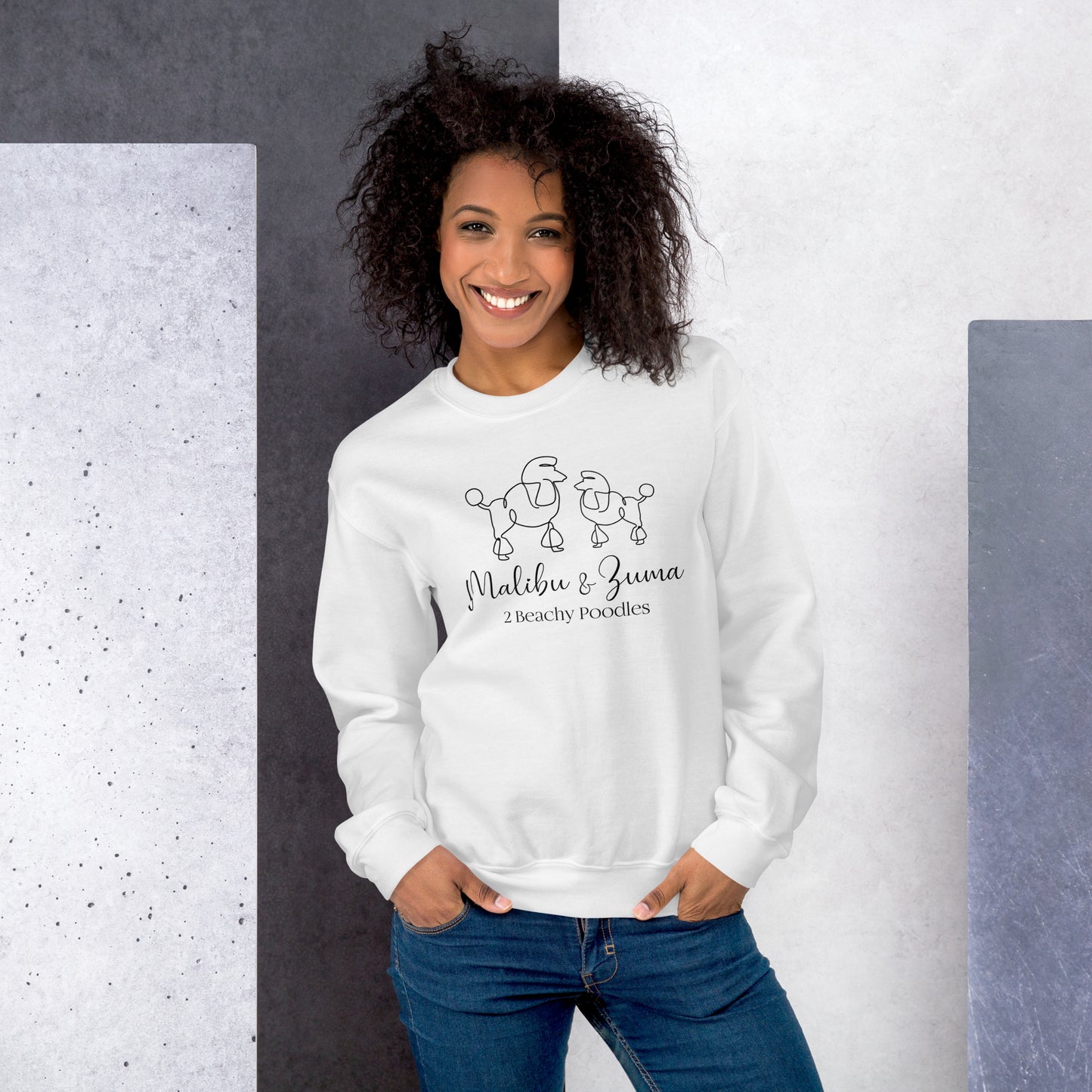 2Beachy Poodles Unisex Sweatshirt