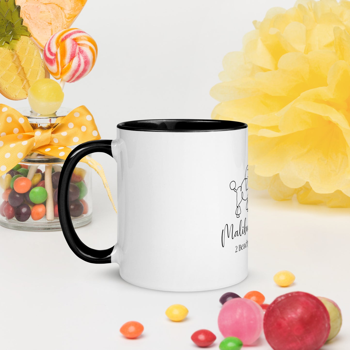 2BeachyPoodles Drinking Mug with Color Inside