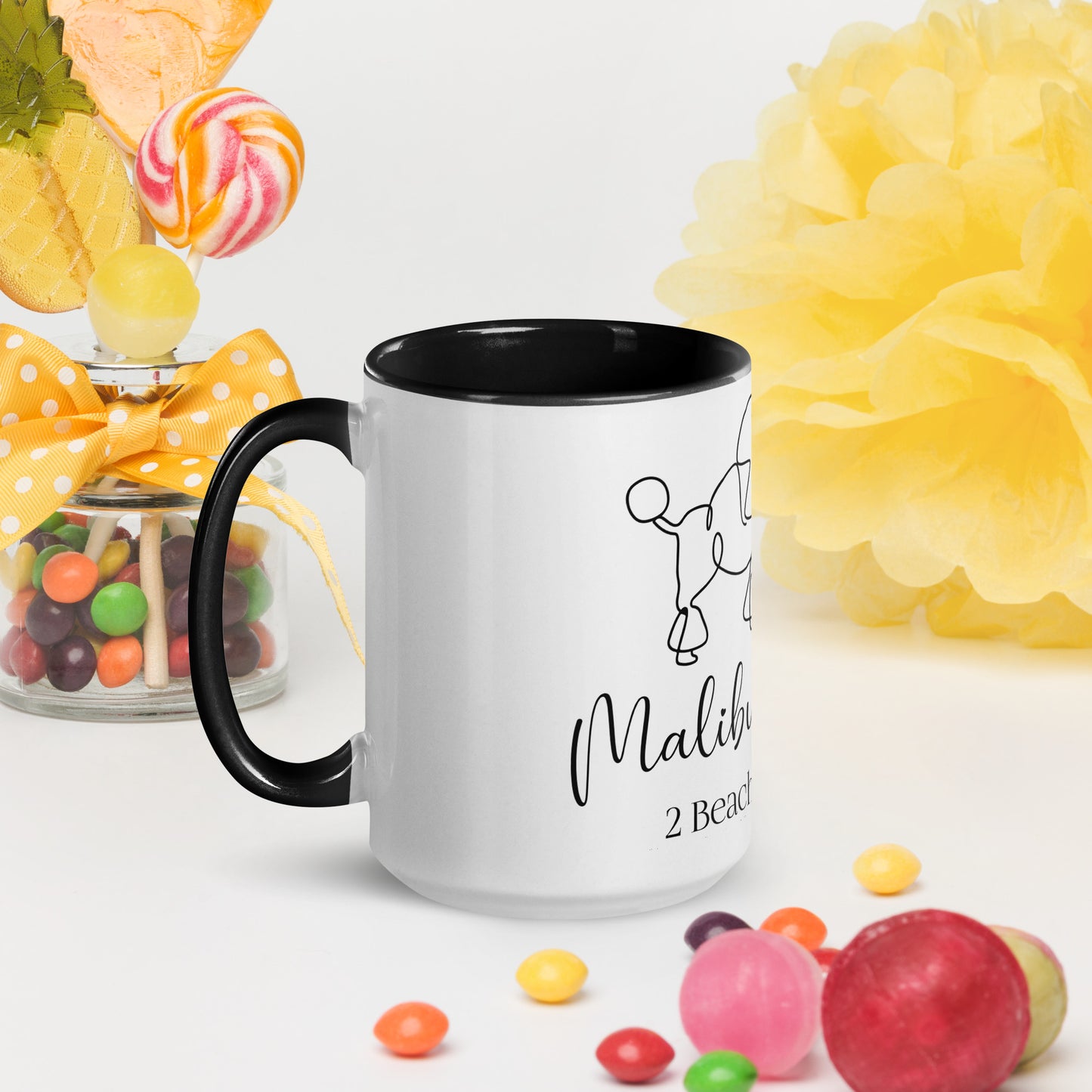 2BeachyPoodles Drinking Mug with Color Inside