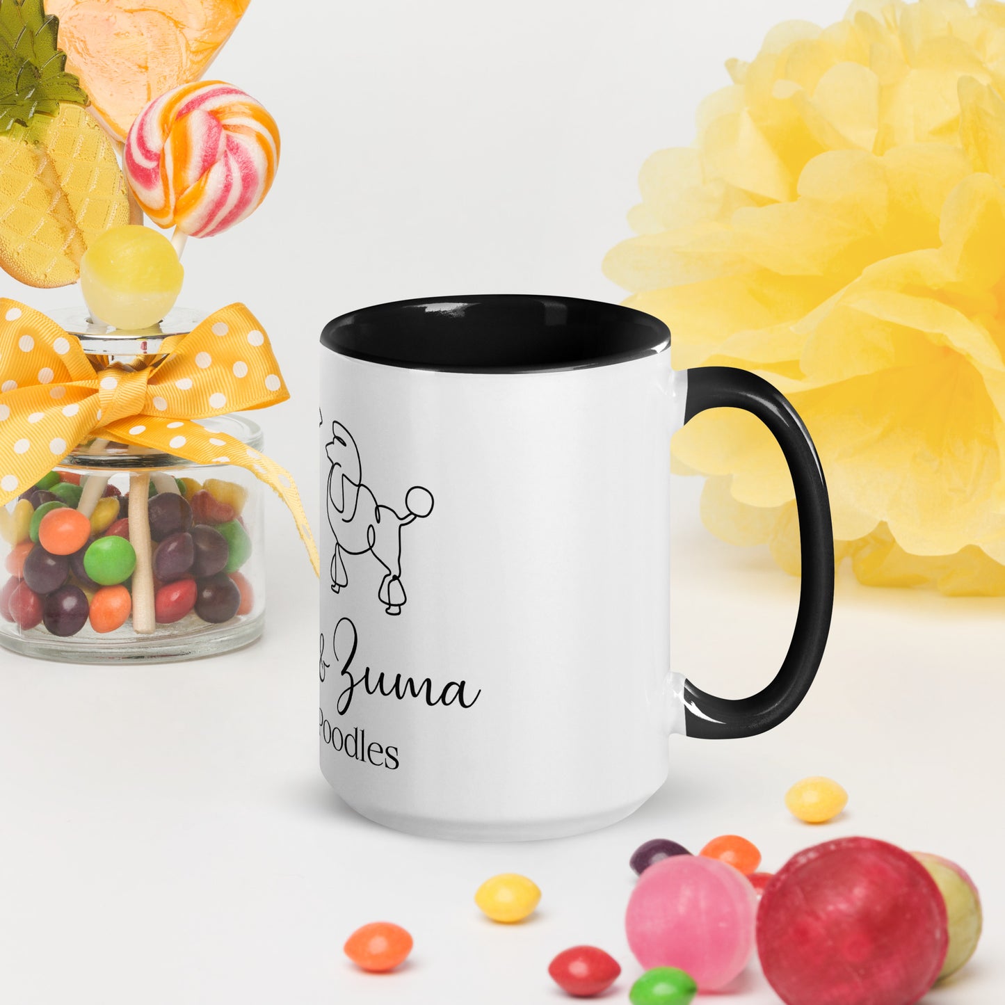 2BeachyPoodles Drinking Mug with Color Inside