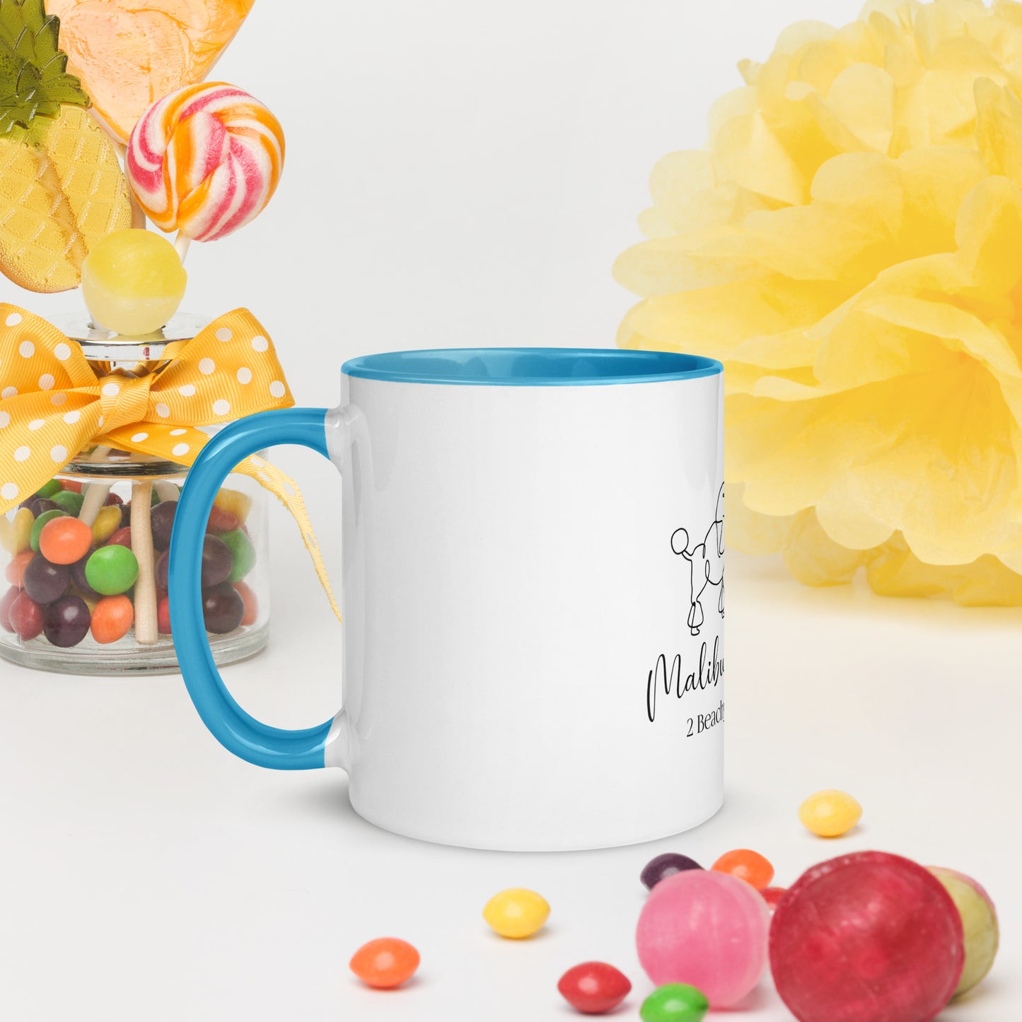 2BeachyPoodles Drinking Mug with Color Inside