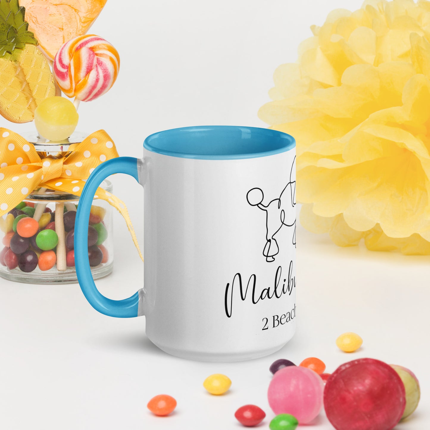 2BeachyPoodles Drinking Mug with Color Inside