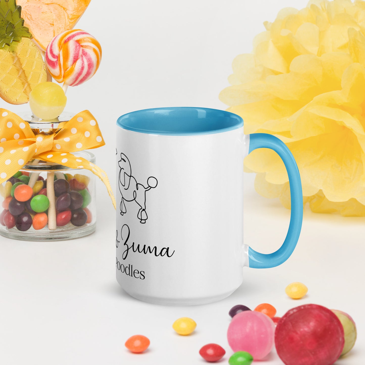 2BeachyPoodles Drinking Mug with Color Inside