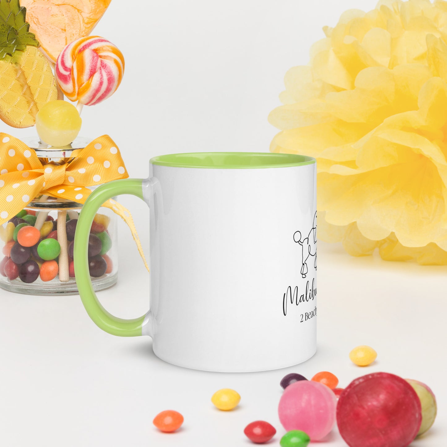 2BeachyPoodles Drinking Mug with Color Inside