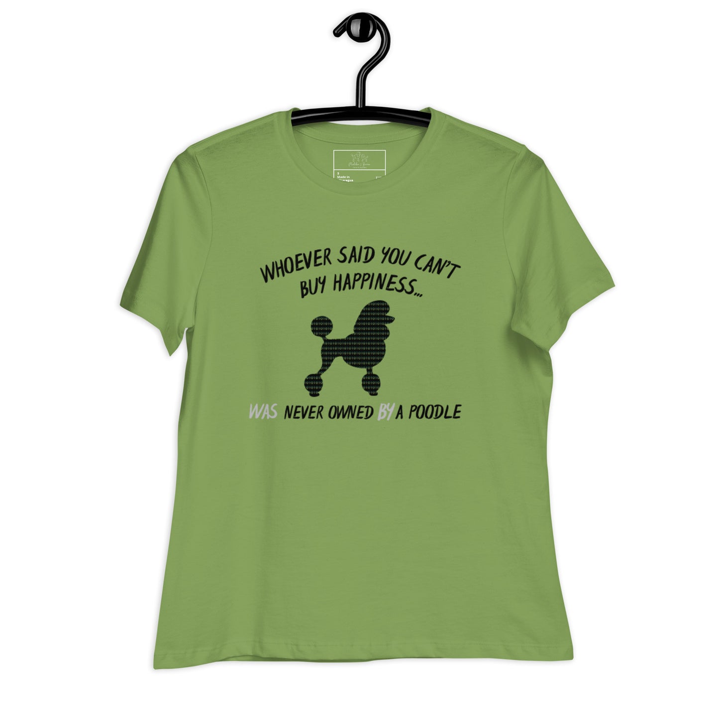 Poodle Bytes FIRST EDITION Women's Relaxed Tee-Shirt - Cant Buy Happiness